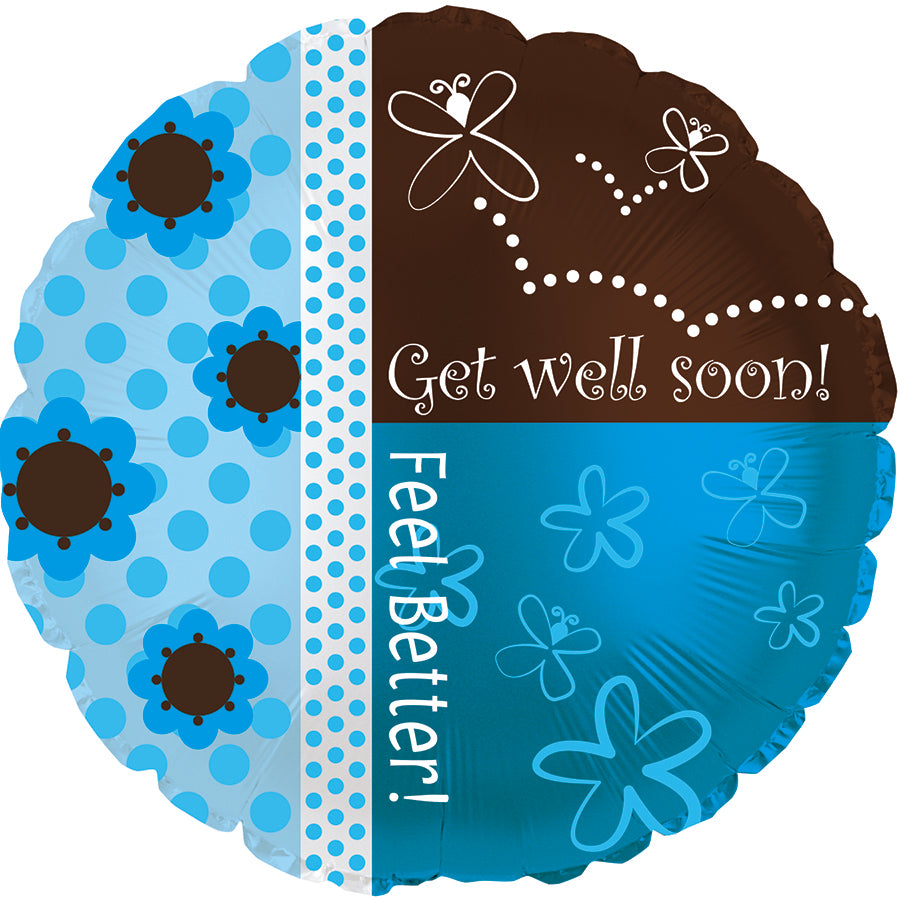 17" Butterfly Get Well Foil