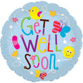 24" Get Well Birds and Butterflies Foil