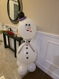 Customizable Festive Balloon Snowman