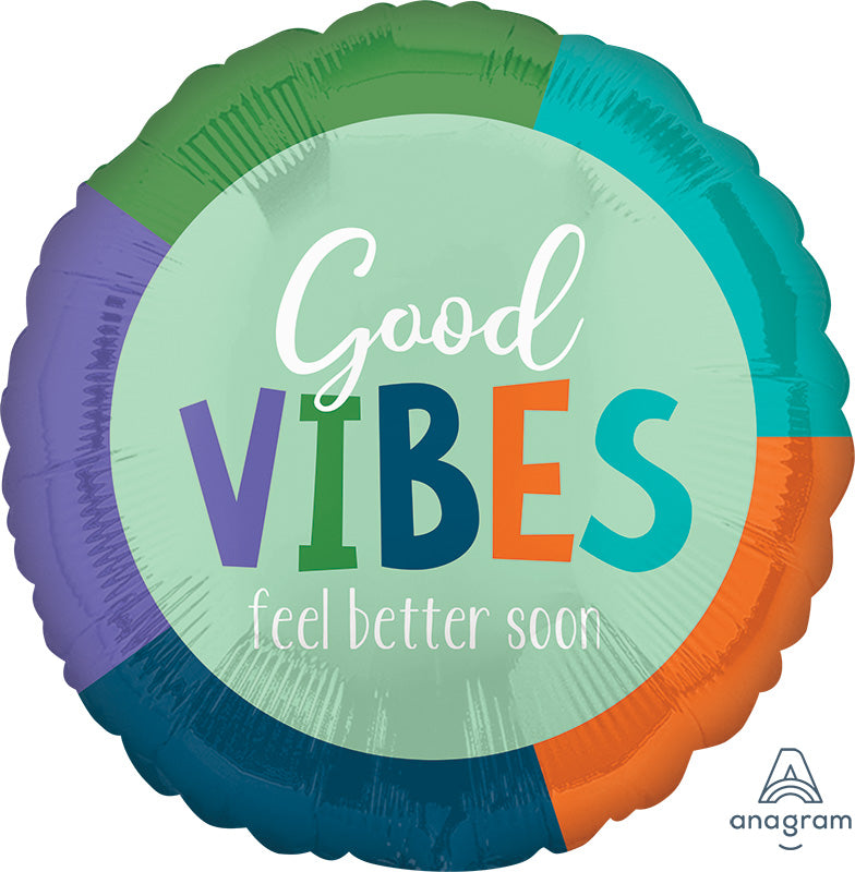 18" Good Vibes Feel Better Foil