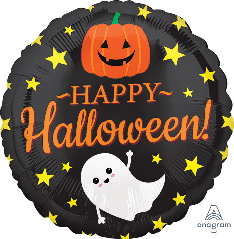 18" Ghost Pumpkin & Stars