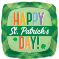 18" Happy St. Patrick's Day Plaid