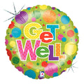 18" Holographic Balloon Lots A Dots Get Well
