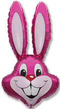 35" Bunny Rabbit Head Fuchsia Foil