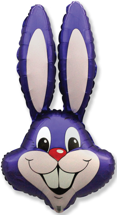 35" Bunny Rabbit Head Violet Foil