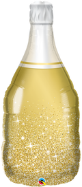 39" Golden Bubbly Wine Bottle Foil