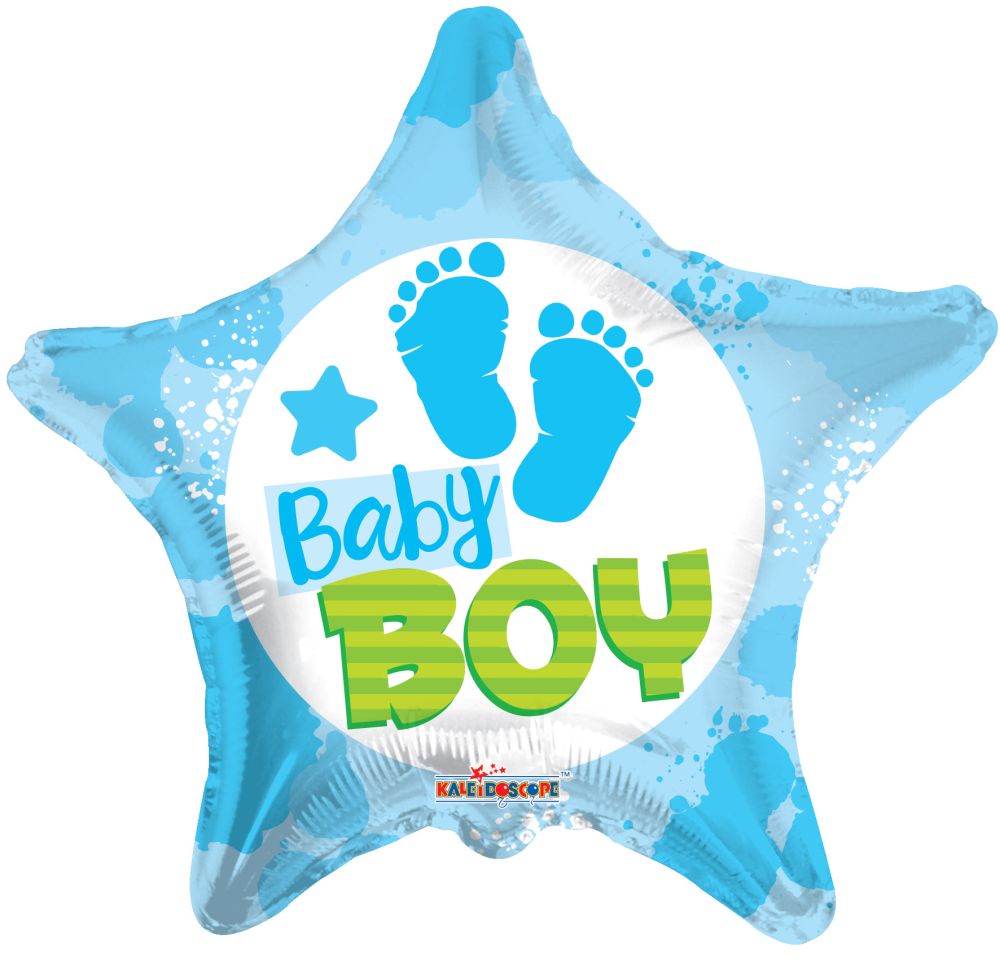 18" Baby Boy Footprints
