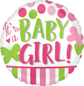 18" It's A Girl Pink & Green