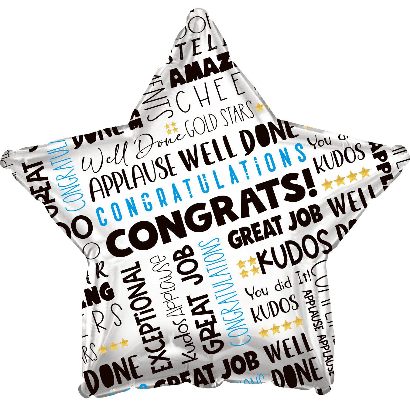 17" Congrats Black & Blue