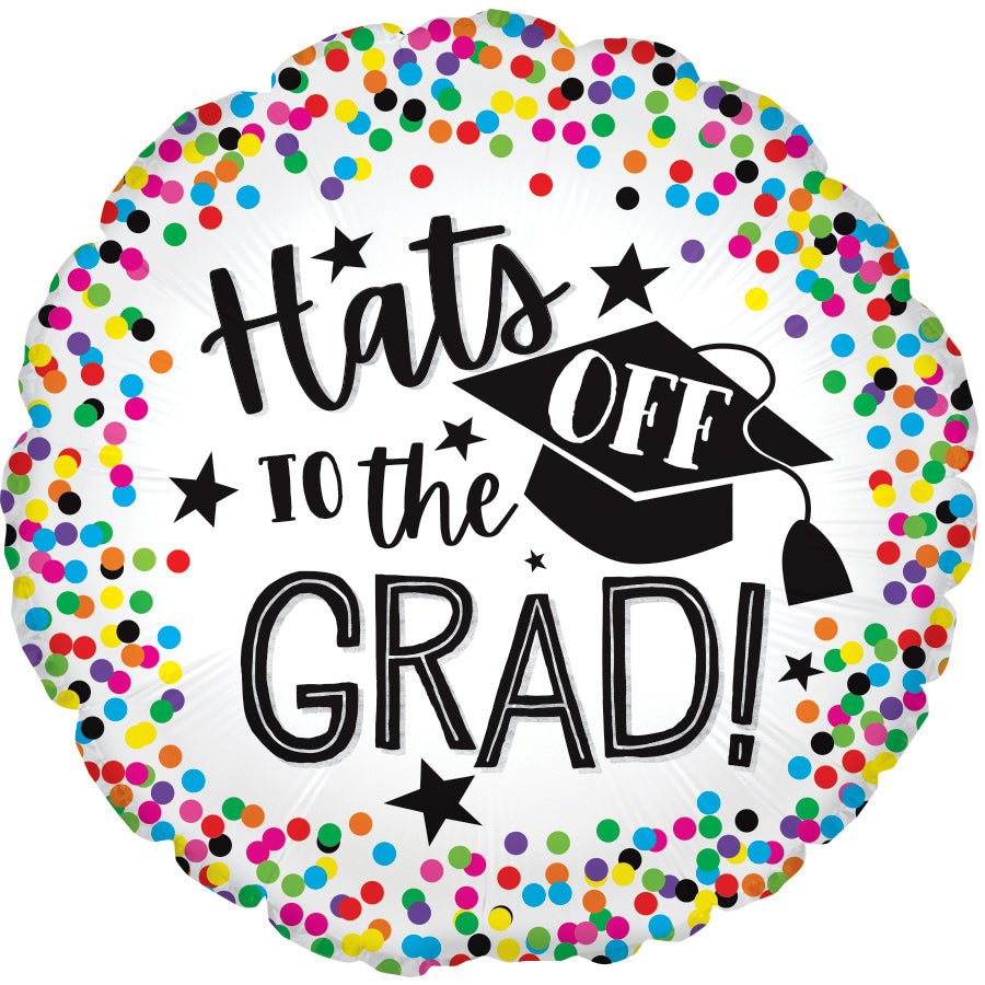 17" Hats Off To Grad Foil
