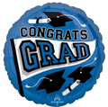18" Graduation Congrats Grad Blue Foil