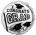 18" Graduation Congrats Grad Silver Foil