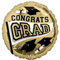 18" Graduation Congrats Grad White Gold Foil