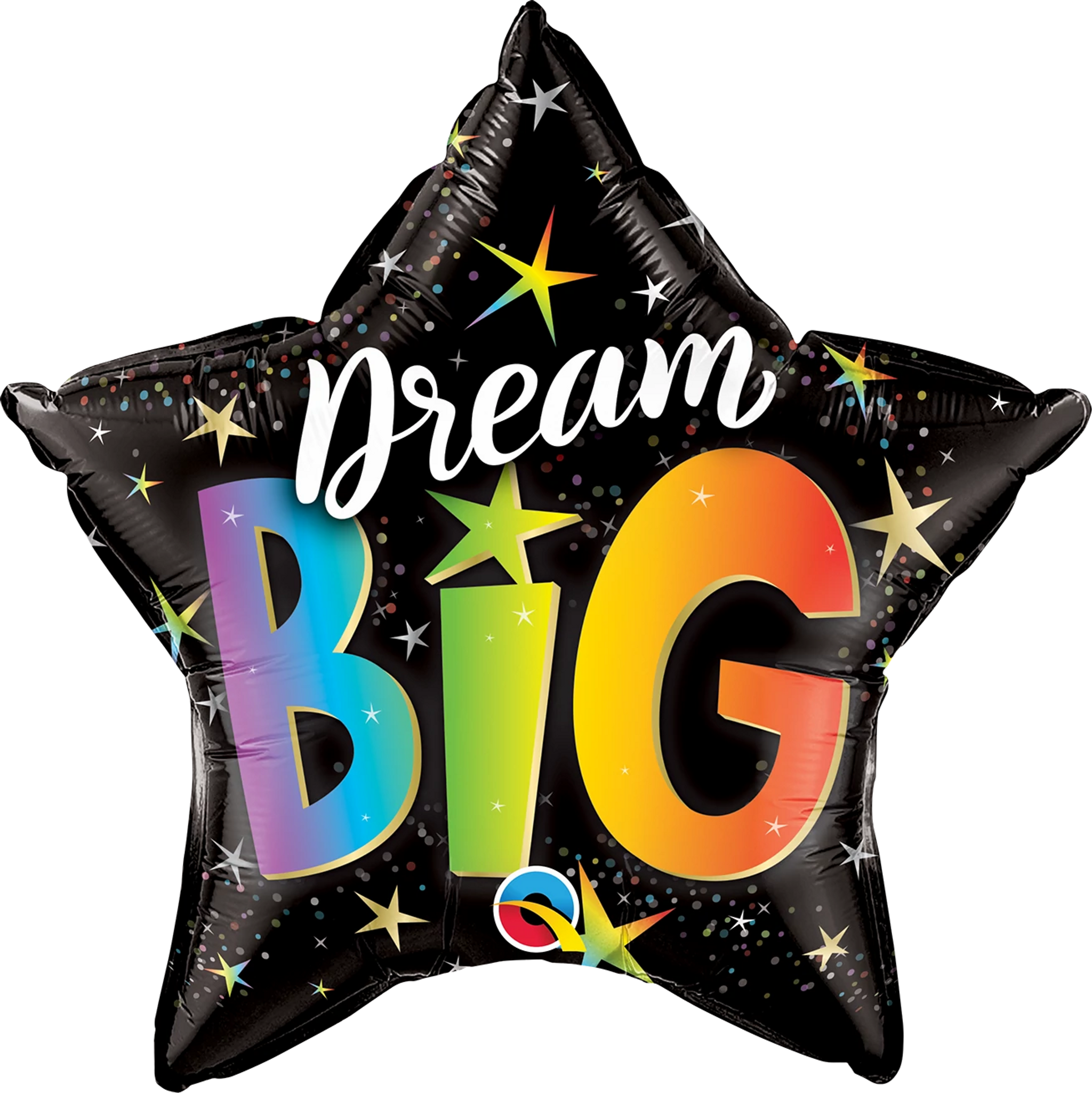 20" Star Dream Big Rainbow Stars Foil