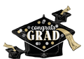 35" Timeless Polka Dots Congrats Grad Foil