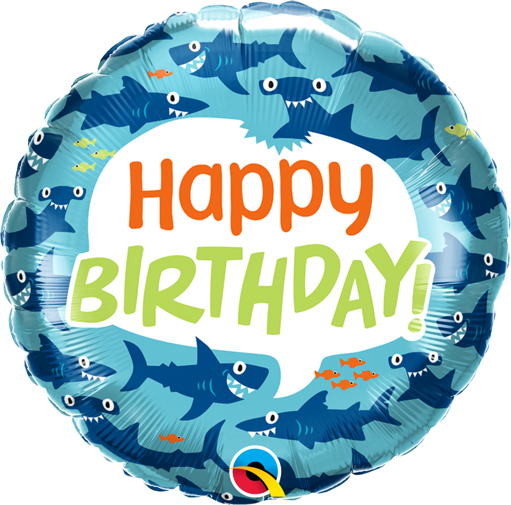 18" Birthday Sharks