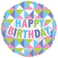17" Happy Birthday Geometric