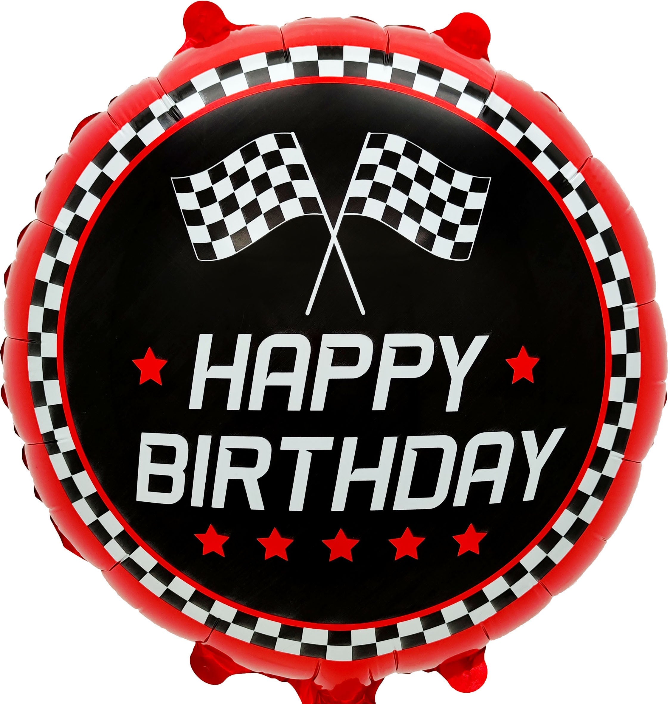 18" Happy Birthday Checkered Flag