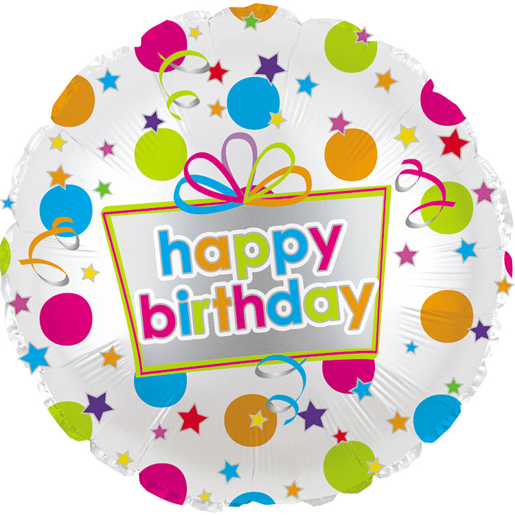 17" Happy Birthday Dots