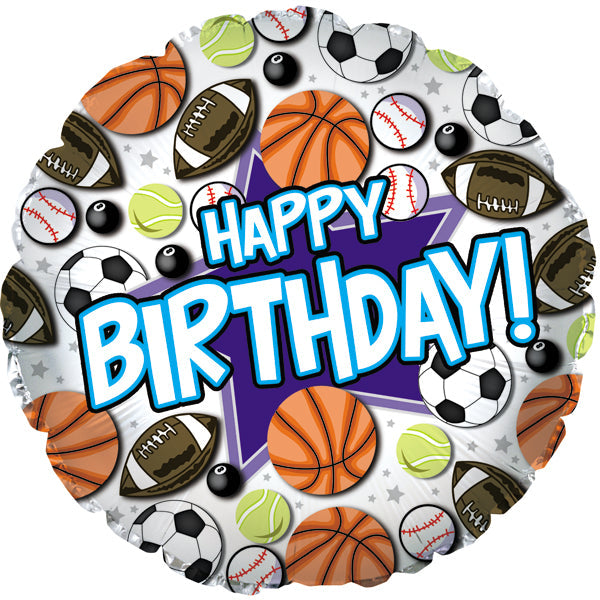 18" Happy Birthday Sports