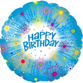 18" Happy Birthday Glitter