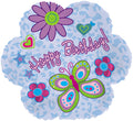 18" Happy Birthday Flower Shape
