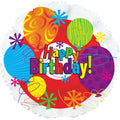 18" Happy Birthday Bright Balloons