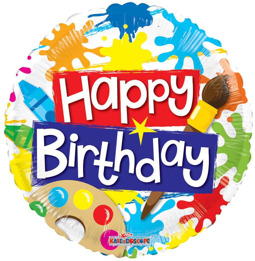 18" Round Birthday Paint Spots