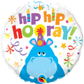 18" Hip Hip Hooray Hippo Foil