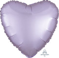 18" Satin Luxe Heart Pastel Lilac Foil