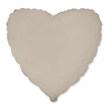 18" Heart Matte Creamy Latte Foil