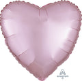 18" Satin Luxe Heart Pastel Pink Foil