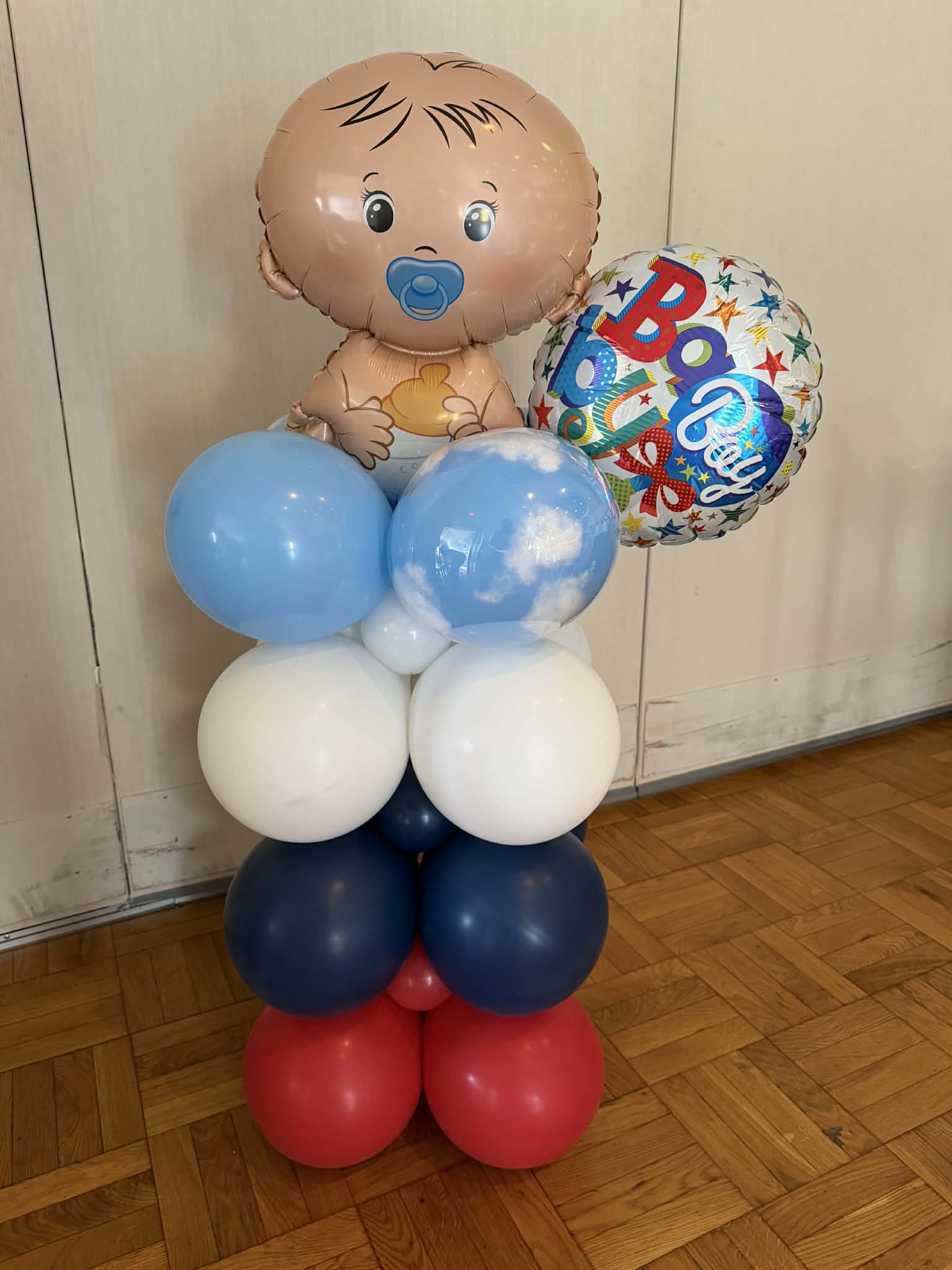 Little Bundle Baby Shower Balloon Stack