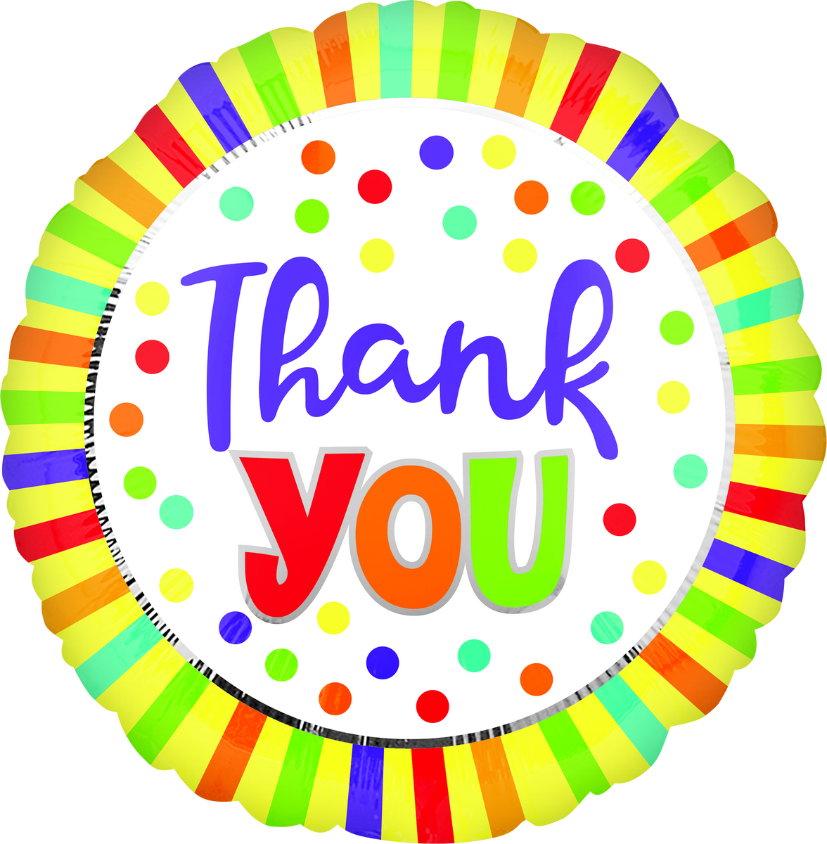 18" Thank You Yellow Burst Foil