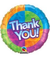 18" Thank You! Star Patterns Foil