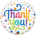 18" Thank You Colourful Confetti Foil