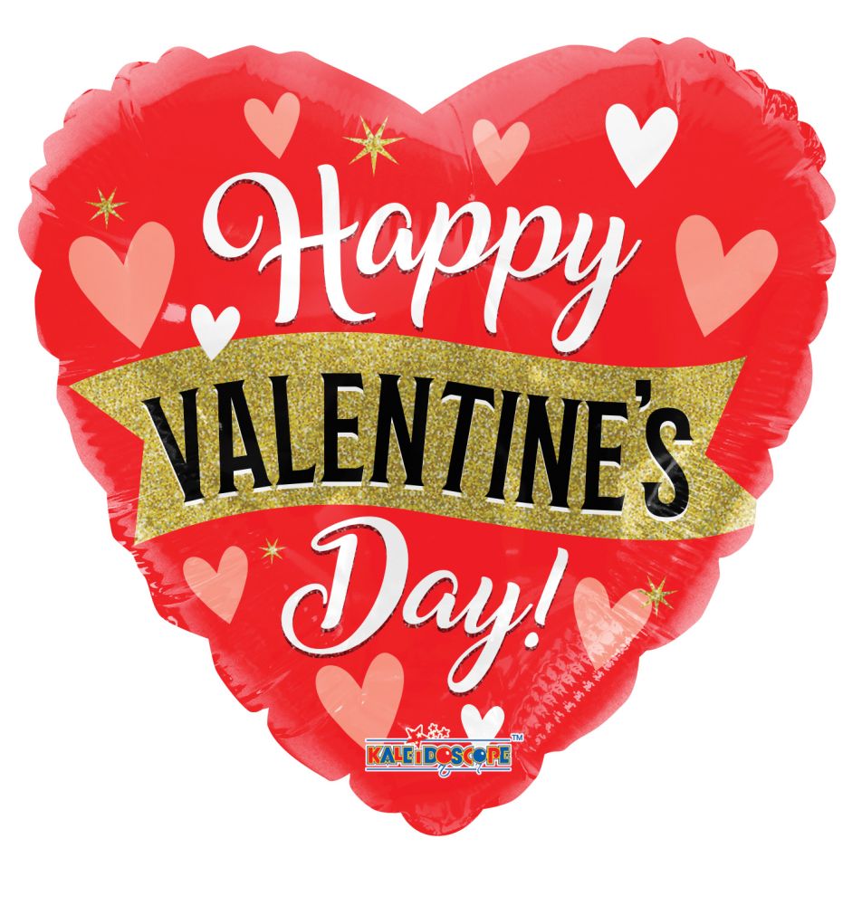 Valentine's Day Basket with Roses & 2 Foil Balloons