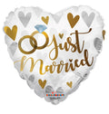18" Just Married Rings