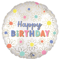 18" Daisies Happy Birthday