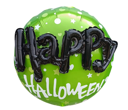 22" 3D Happy Halloween - Green