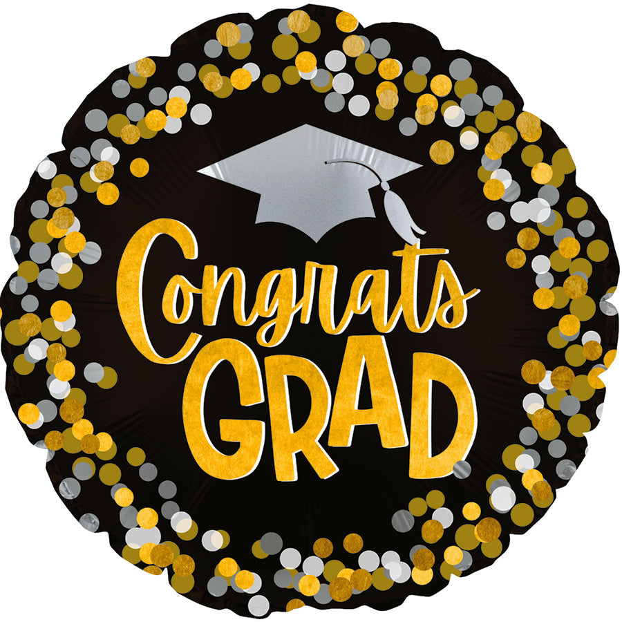 17" Congrats Grad Dots Foil